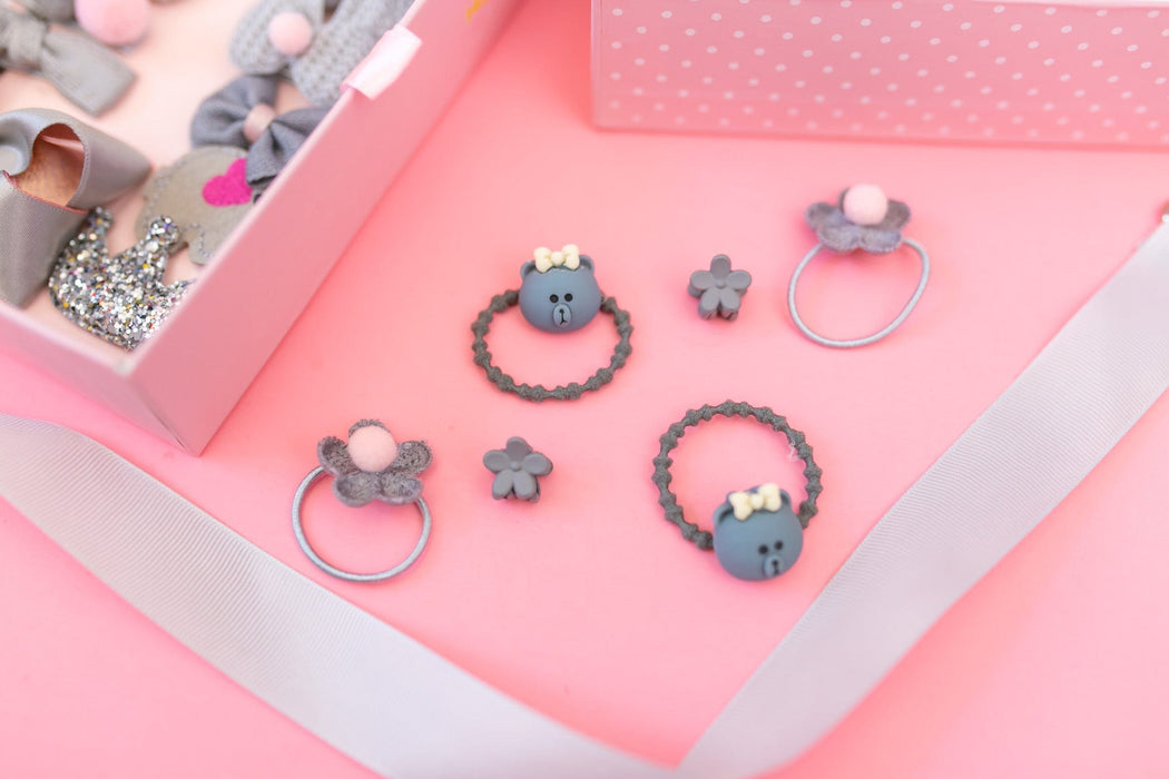 Gray Hair Accessories Gift Box - 18Pcs - Gift Set