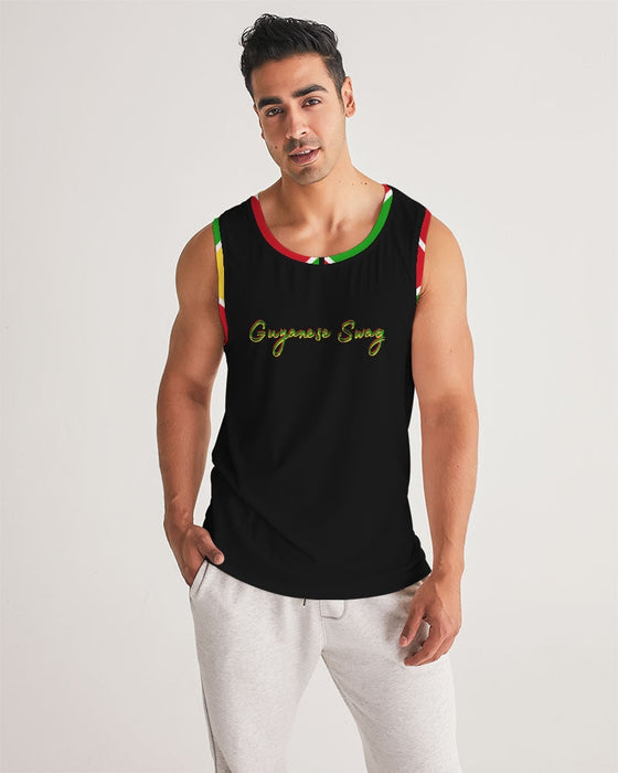 Guyanese Swag Ice Gold Green Men's Sports Tank