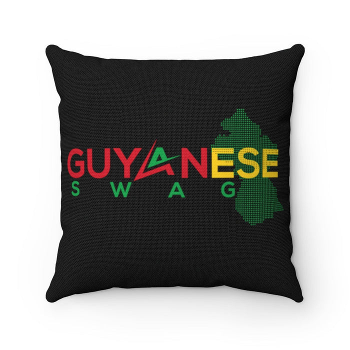 Official Guyanese Swag Guyana Map Spun Polyester Square Pillow