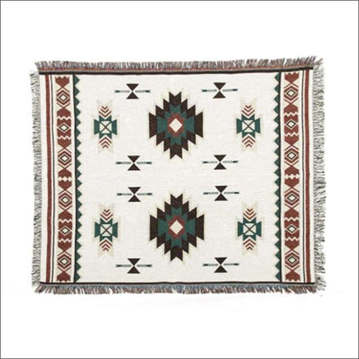 Bohemian Aztec Tapestry Throw Blanket