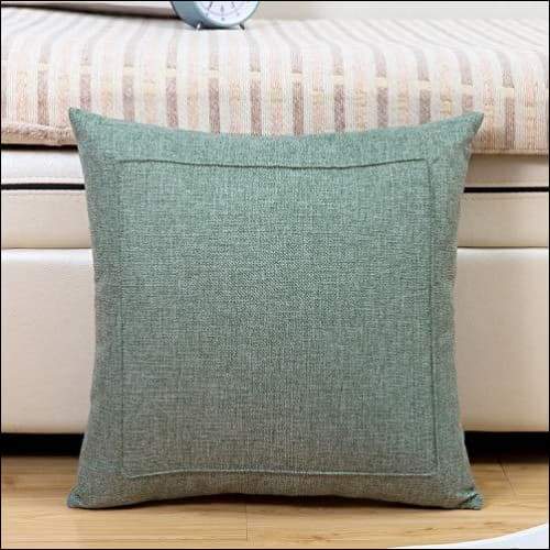 Burlap Linen Sage Green Throw Pillow Cover