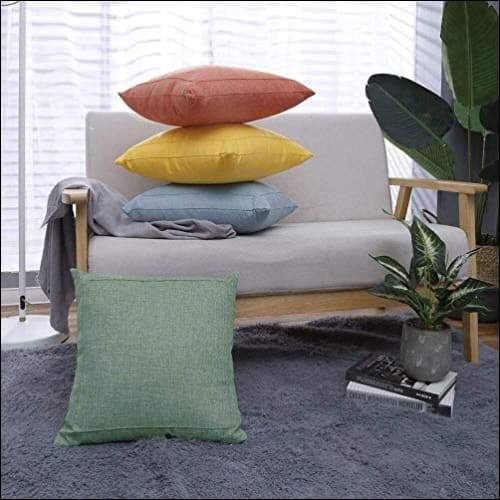 Burlap Linen Sage Green Throw Pillow Cover