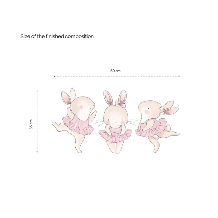 Cute Rabbit Trio Ballet Dance