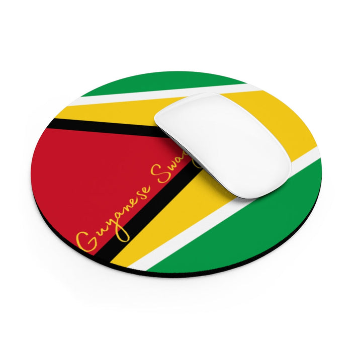 Guyanese Flag Circle Mouse Pad
