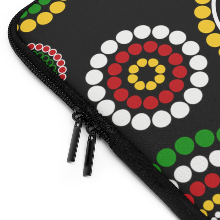 Guyanese Swag Ice Gold Green Floral Laptop Sleeve