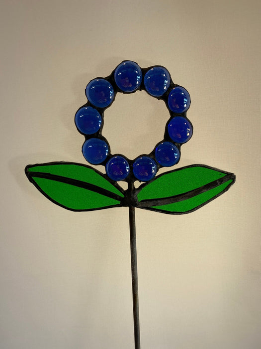Blue Flower Leadlight Garden Decoration