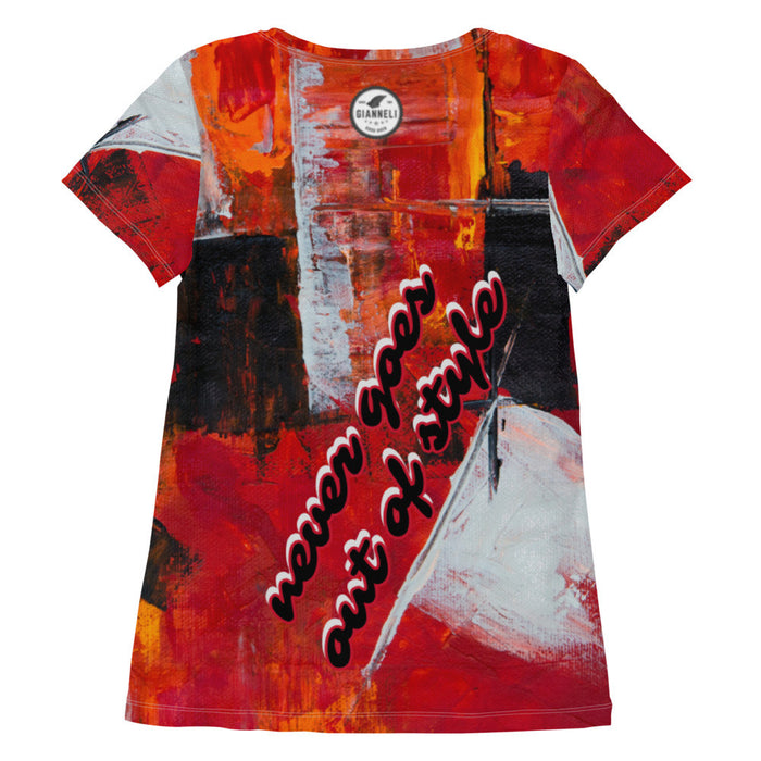 GIVING BACK Women's Athletic T-shirt by Gianneli