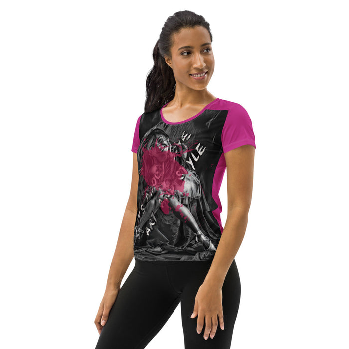 LOVE ART AND STYLE Women's Athletic T-shirt by Gianneli