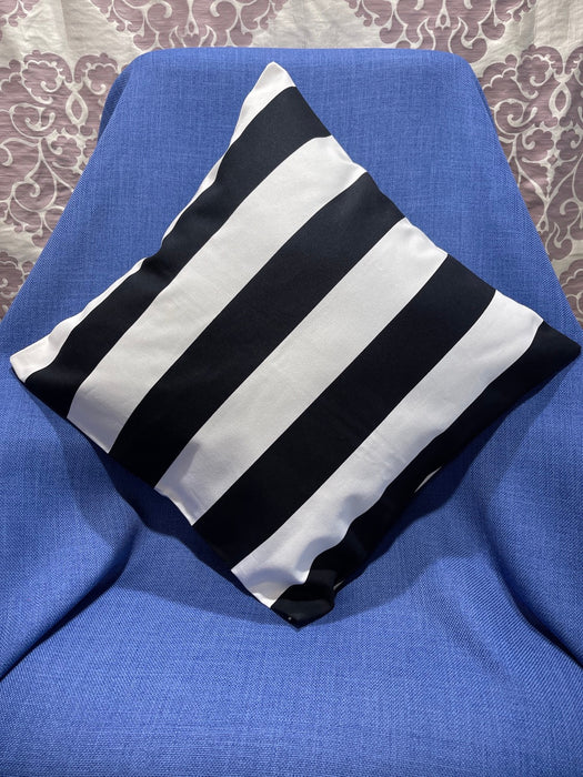 Black &  White Stripe Handmade Cushion Cover
