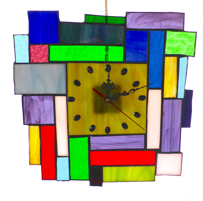 Unique Eclectic Leadlight Clock