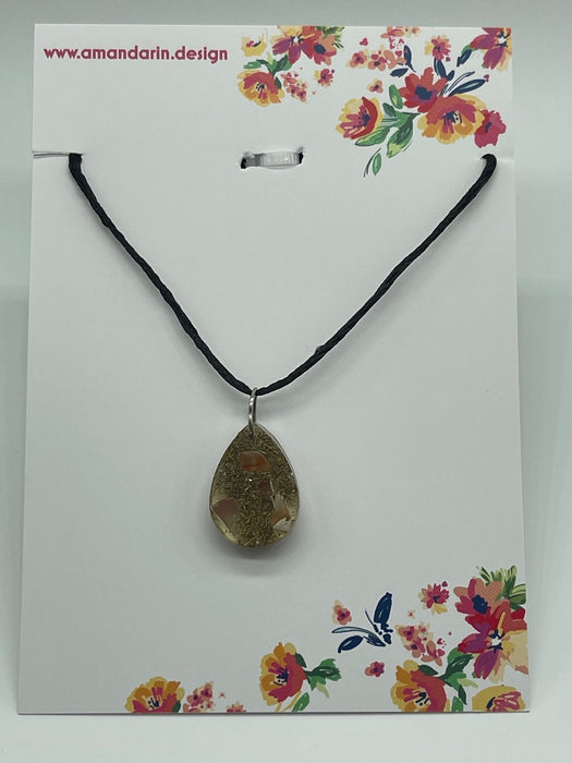 Handmade Resin Retro Orgonite Necklace.