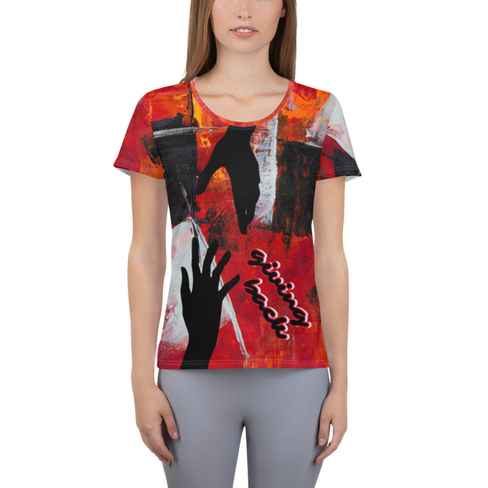 GIVING BACK Women's Athletic T-shirt by Gianneli