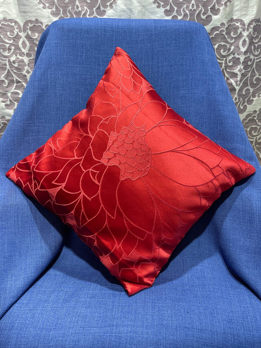 Red Flower Colourful Handmade Cushion Cover