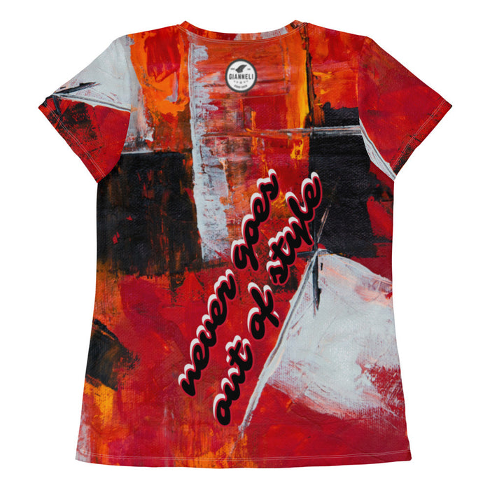 GIVING BACK Women's Athletic T-shirt by Gianneli