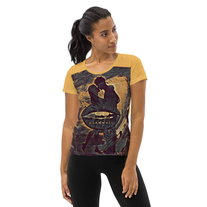 THE KISS Women's Athletic T-shirt by Gianneli