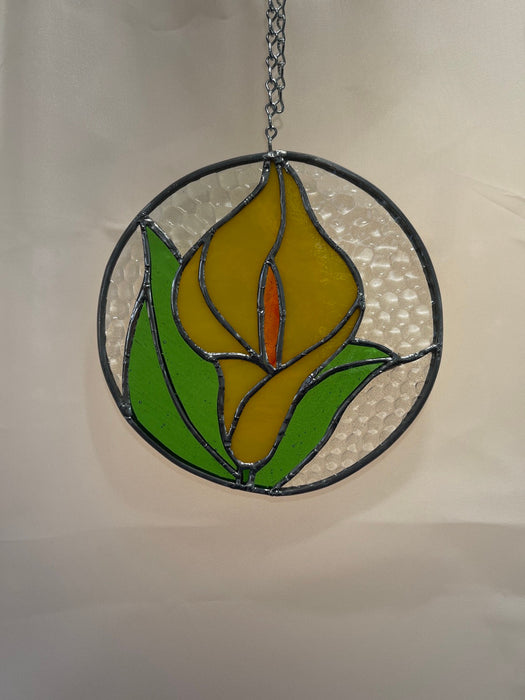 Calla Lili Leadlight Hanger for Window Handmade