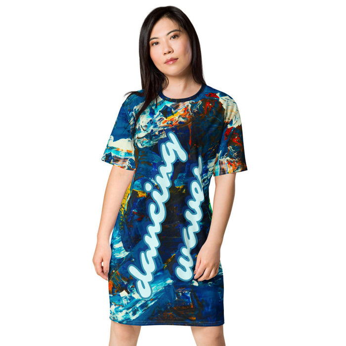 DANCING WAVES T-shirt Dress by Gianneli