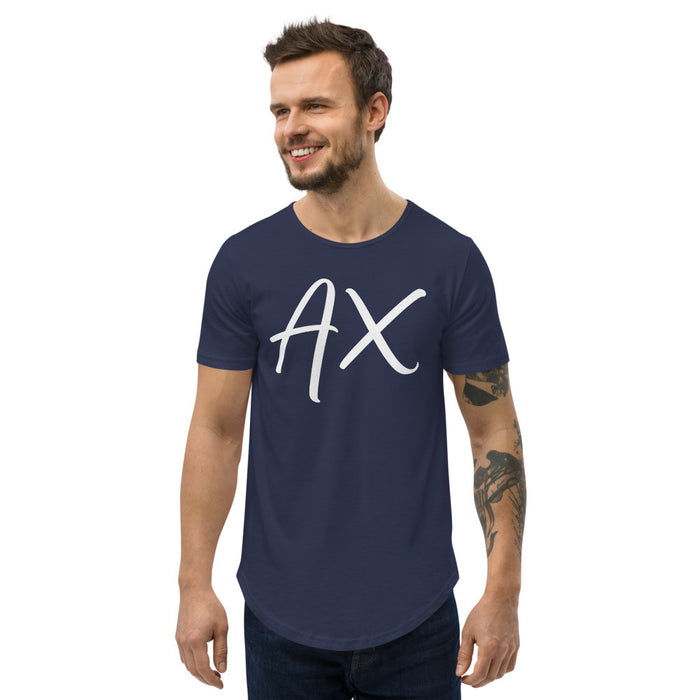 AX Men's Curved Hem T-Shirt by Gianneli