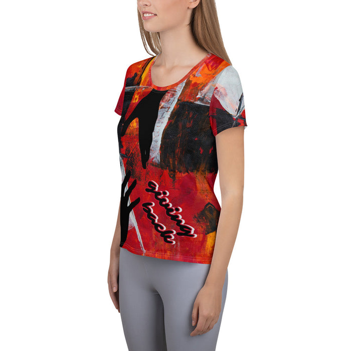 GIVING BACK Women's Athletic T-shirt by Gianneli