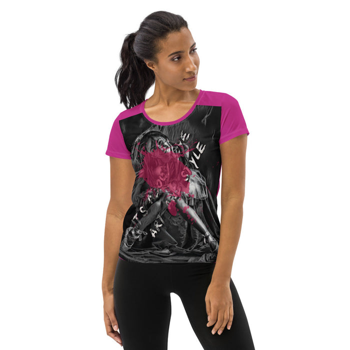 LOVE ART AND STYLE Women's Athletic T-shirt by Gianneli