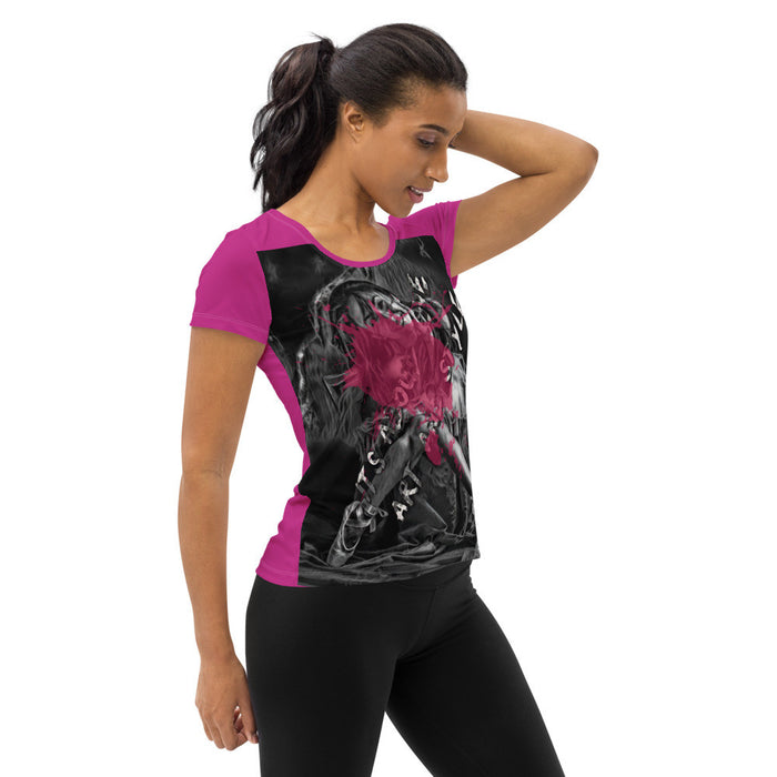 LOVE ART AND STYLE Women's Athletic T-shirt by Gianneli
