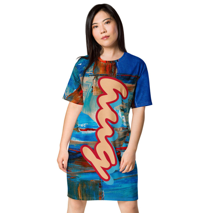 HUG MY COLOURS T-shirt Dress by Gianneli