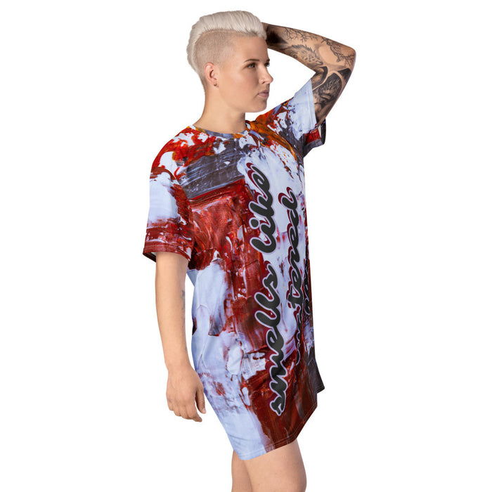 WATERED ROSE T-shirt dress by Gianneli
