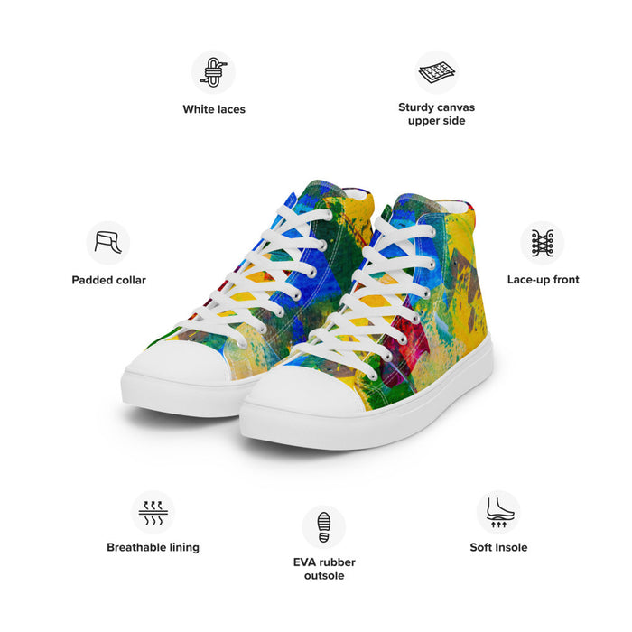 Gianneli Colours Handmade Women’s High Top Canvas Shoes