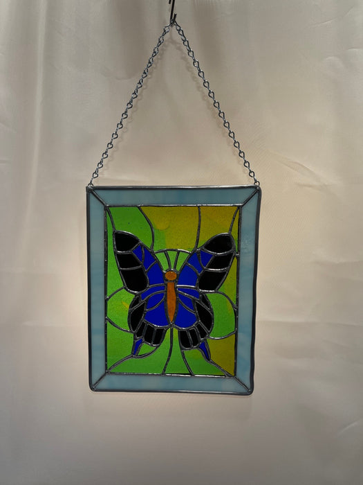 Butterfly Leadlight Hanger for Window Handmade Stained Glass