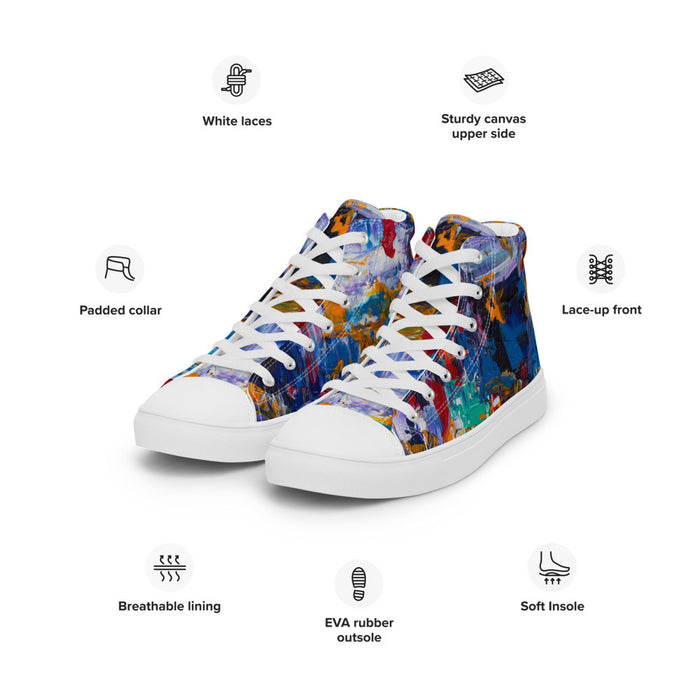 Gianneli Colours Handmade Women’s High Top Canvas Shoes