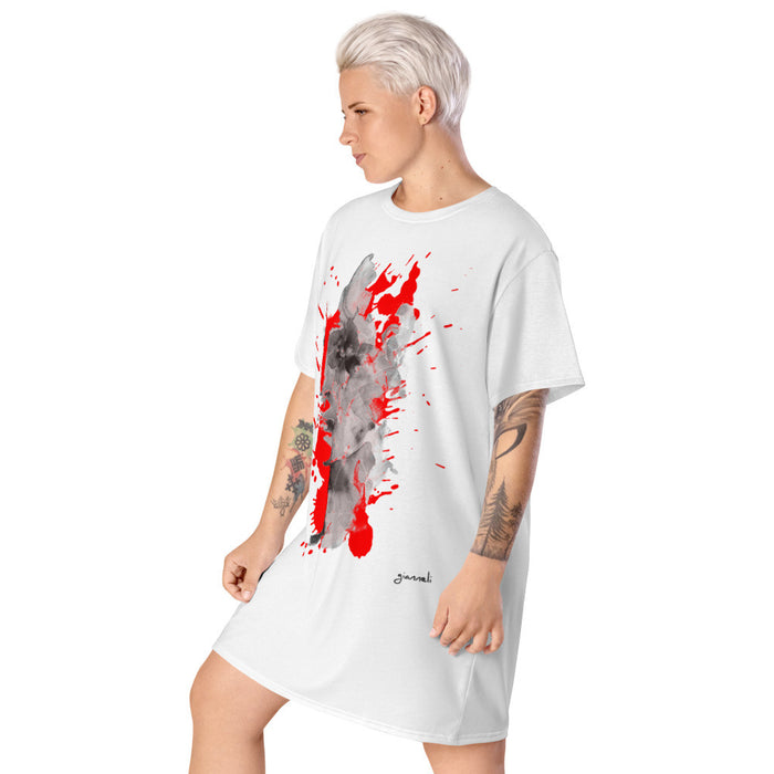 FACE OF ART T-shirt Dress by Gianneli