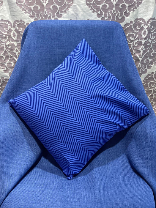 Blue Zig Zag Colourful Handmade Cushion Cover