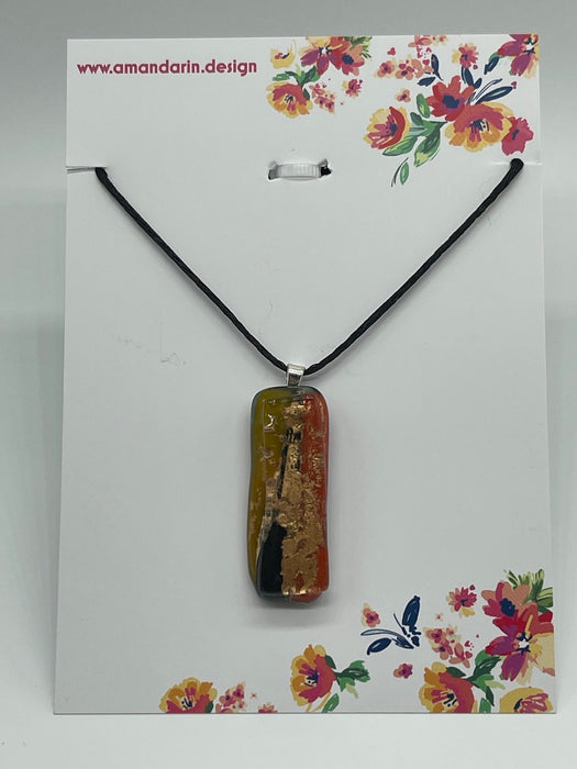 Handmade Fused Glass Necklace.