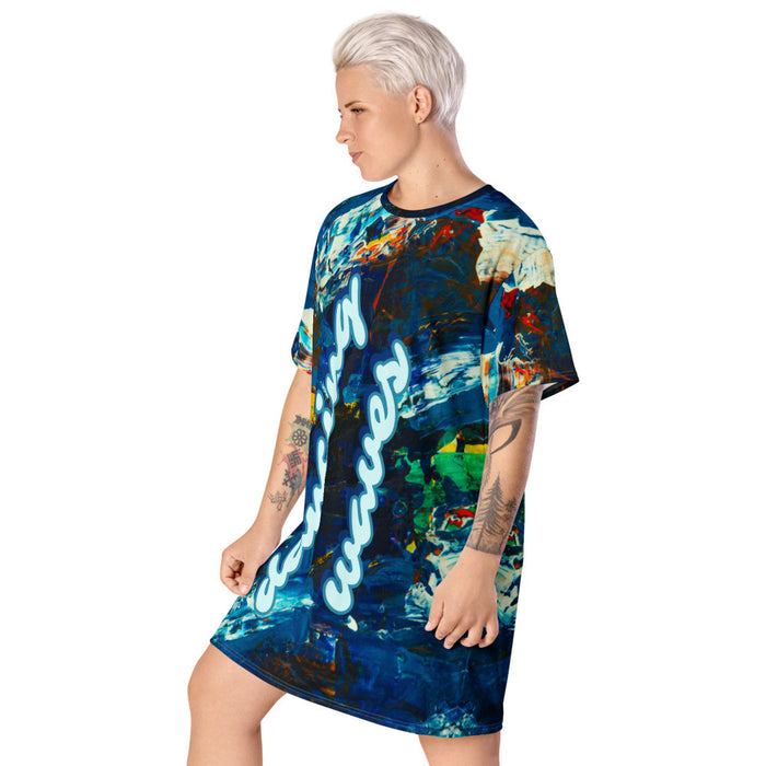 DANCING WAVES T-shirt Dress by Gianneli