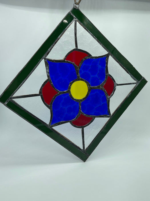 Flower Leadlight Hanger for Window Handmade Stained Glass