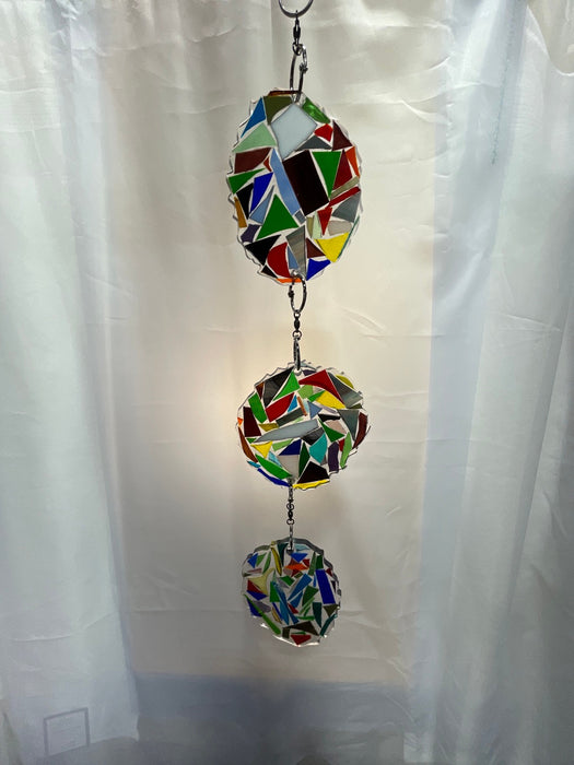 Spinning Sun Catcher Mobile Handmade Eclectic Colourful
