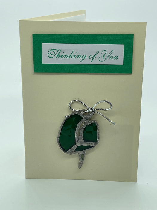 Thinking of You Leadlight, Sun Catcher Gift Card. Blank Card.