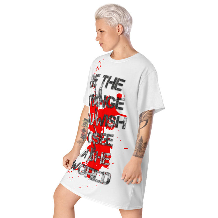 BE THE CHANGE T-shirt dress by Gianneli