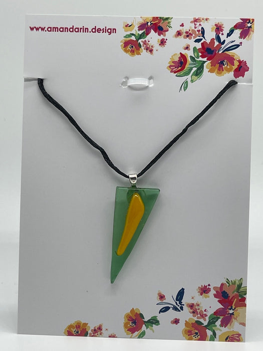 Handmade Fused Glass Necklace.