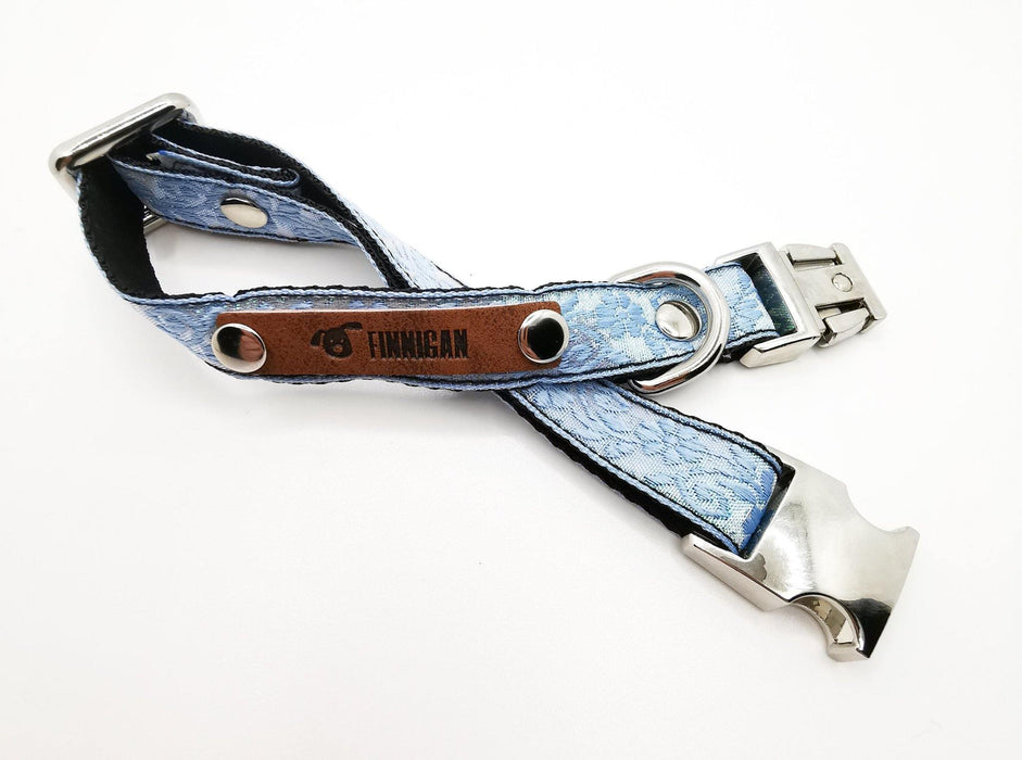 Finnigan Designer Dog Collar (Blue Collection) Small
