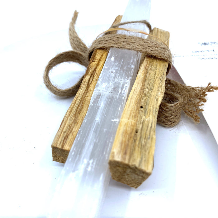 Uplifting Bundle, Palo Santo & Selenite Wand