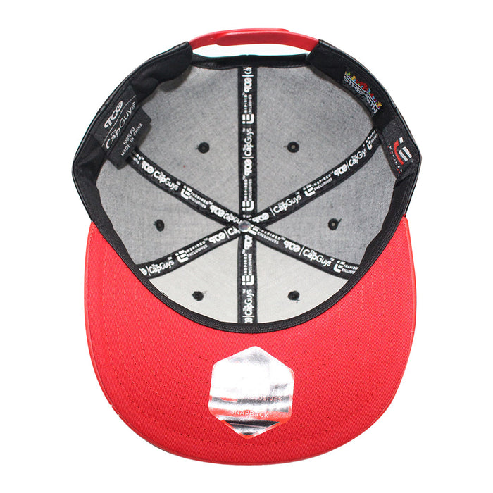 Origins - The Cap Guys TCG / Inspired Exclusives Black And Red PU Leather Snapback Cap