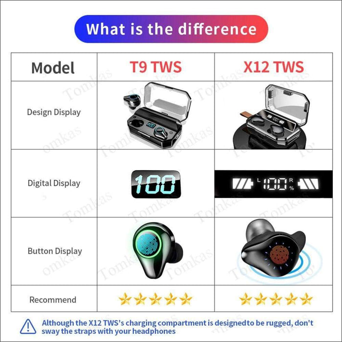 LED Touch Bluetooth Earbuds