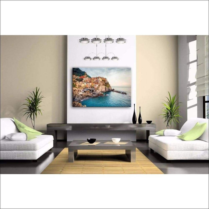 Manarola Sea Framed Canvas Painting