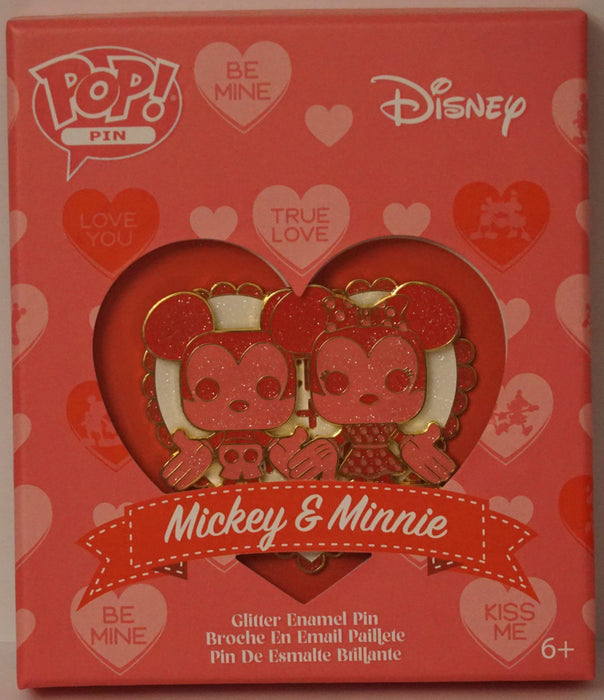 Pop Pin! Disney: Valentine's Day Glitter Mickey & Minnie SPO Exclusive Limited Edition 1000 pcs