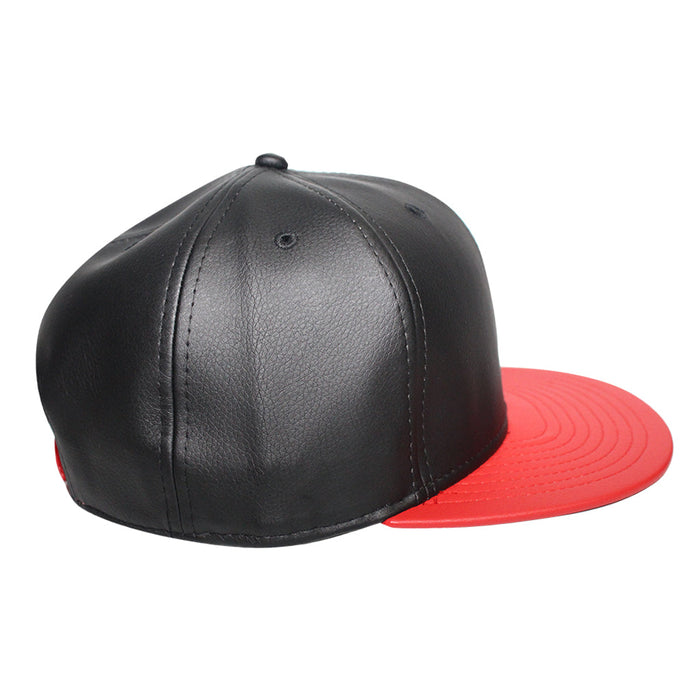 Origins - The Cap Guys TCG / Inspired Exclusives Black And Red PU Leather Snapback Cap