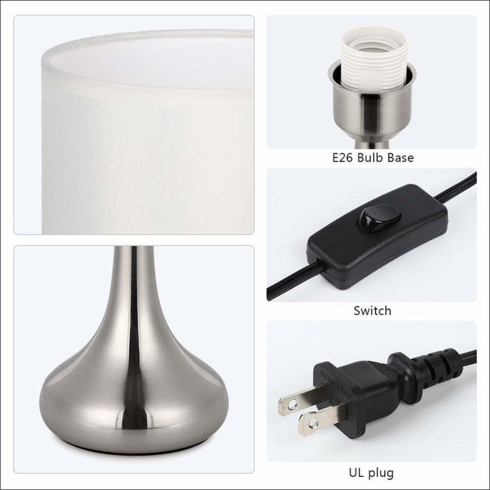 Silver Brushed Nickel Table Lamp