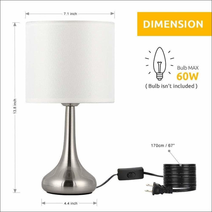 Silver Brushed Nickel Table Lamp