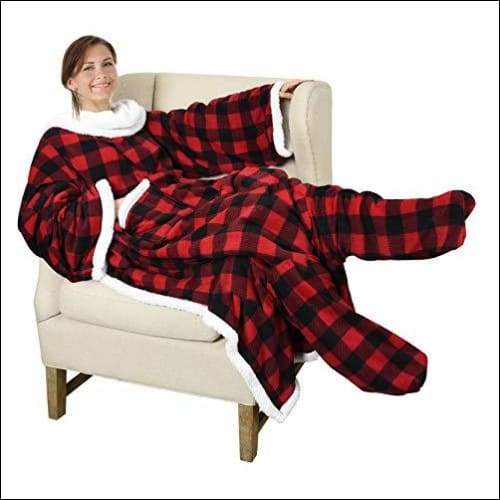 Snuggle Wrap Throw Red Blanket Robe