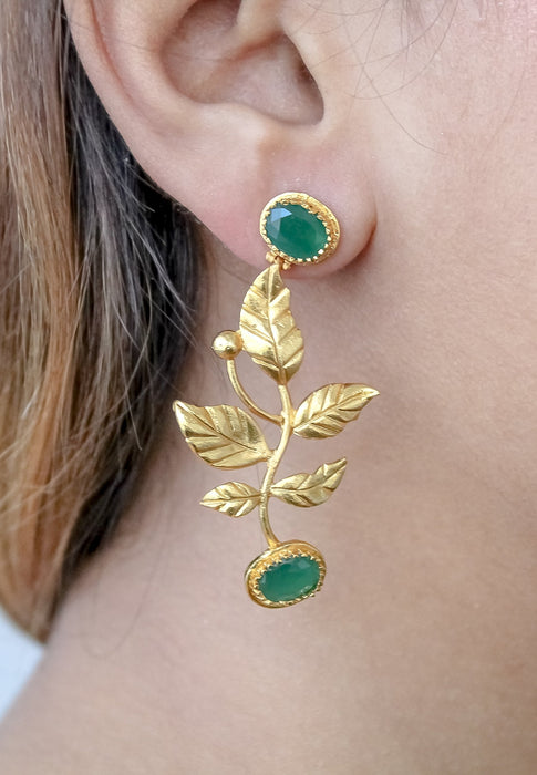 Spring Spark Leaf Earrings by Bombay Sunset